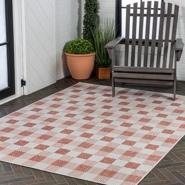 Darcy Traditional Geometric Bold Gingham Area Rug